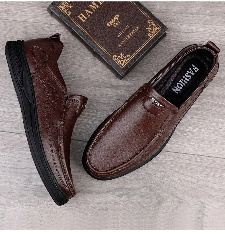 Zonxan Dropshipping Luxury British Style Men Dress Shoes Oxford Leather Men&prime; S Slip-on Shoes Big Size Office Shoes