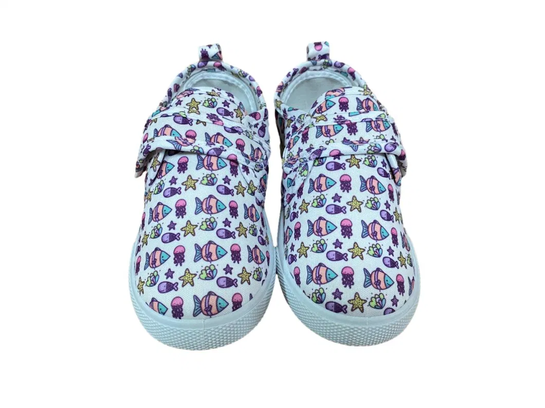 Comfortable Kids Injection Casual Shoes Kids Footwear Kids Fabric Print Shoes