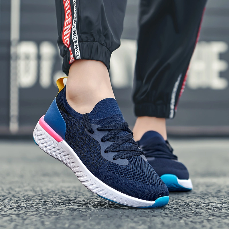 New Design Navy Color Gym Jogging Sneakers Women Casual Sport Shoes