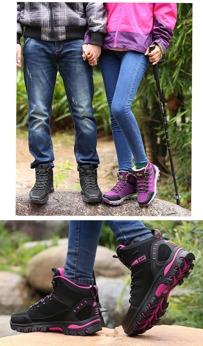 Autumn Winter Unisex Warm Outdoor Anti Slip Climning Hiking Shoes