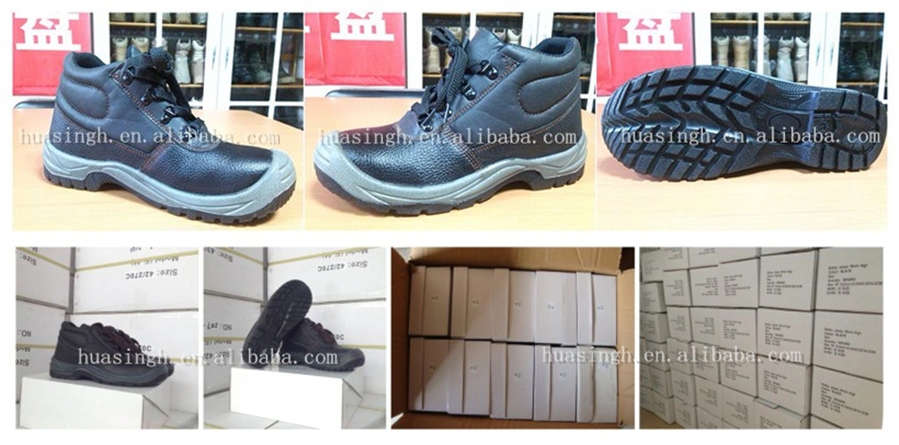 Lxg, Heavy Casting Industrial Middle-Cut Sport Safety Boot Anti-Puncture Steel Toe Insert Rubber Sole Grey Safety Shoe HSS381