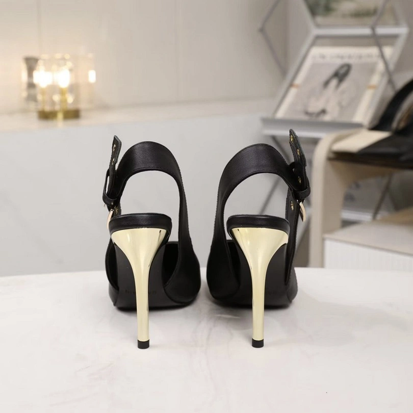 New Designed Square Toe Slip-on Chunky High Heels Fashion Genuine Leather Mary Jane Pumps High-Heeled Shoes for Women