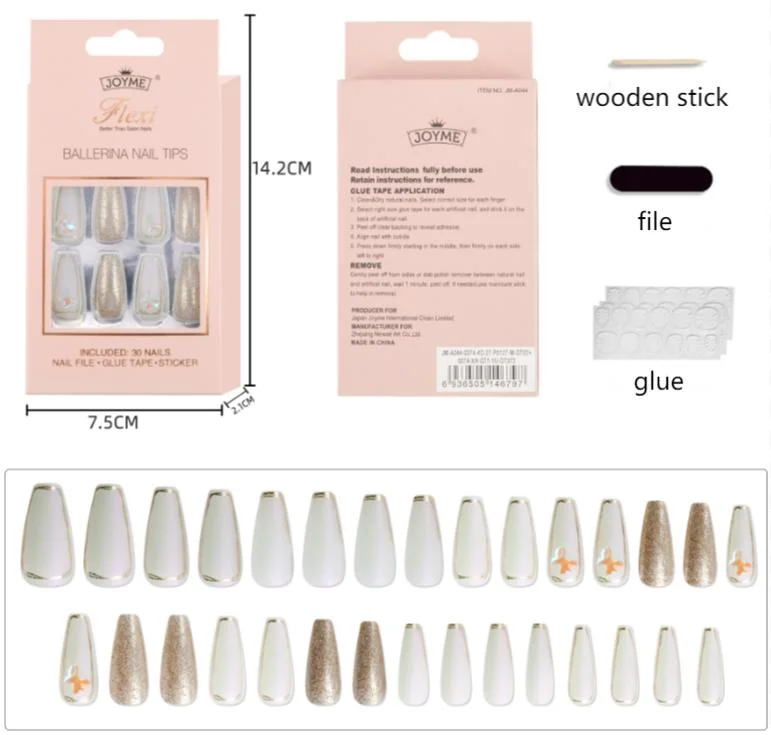 Wholesale 24PCS Fake Nail Tips Luxury Style Ballet Press on False Nails