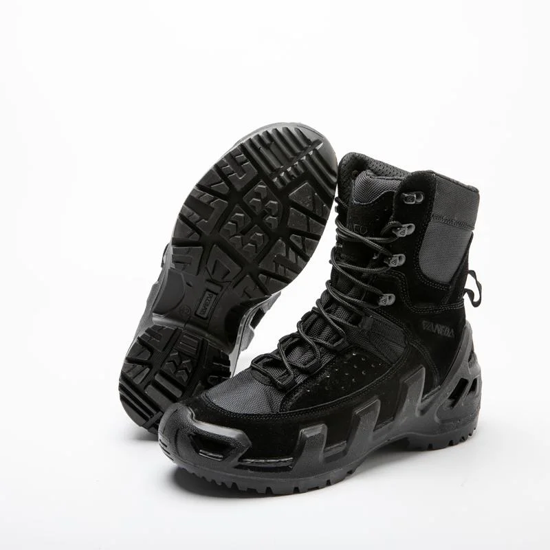 Factory Customize Safety Shoes Botas Outdoor Trekking Mens Hiking Boots Black Combat Tactical Safety Boots