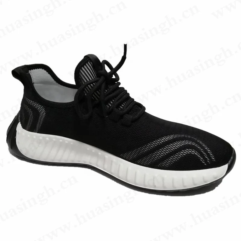 Ywq, Breathable Lightweight Rubber Outsole Sport Shoes Anti-Tear Cotton Fabric Outdoor Black Running Shoes HSS425