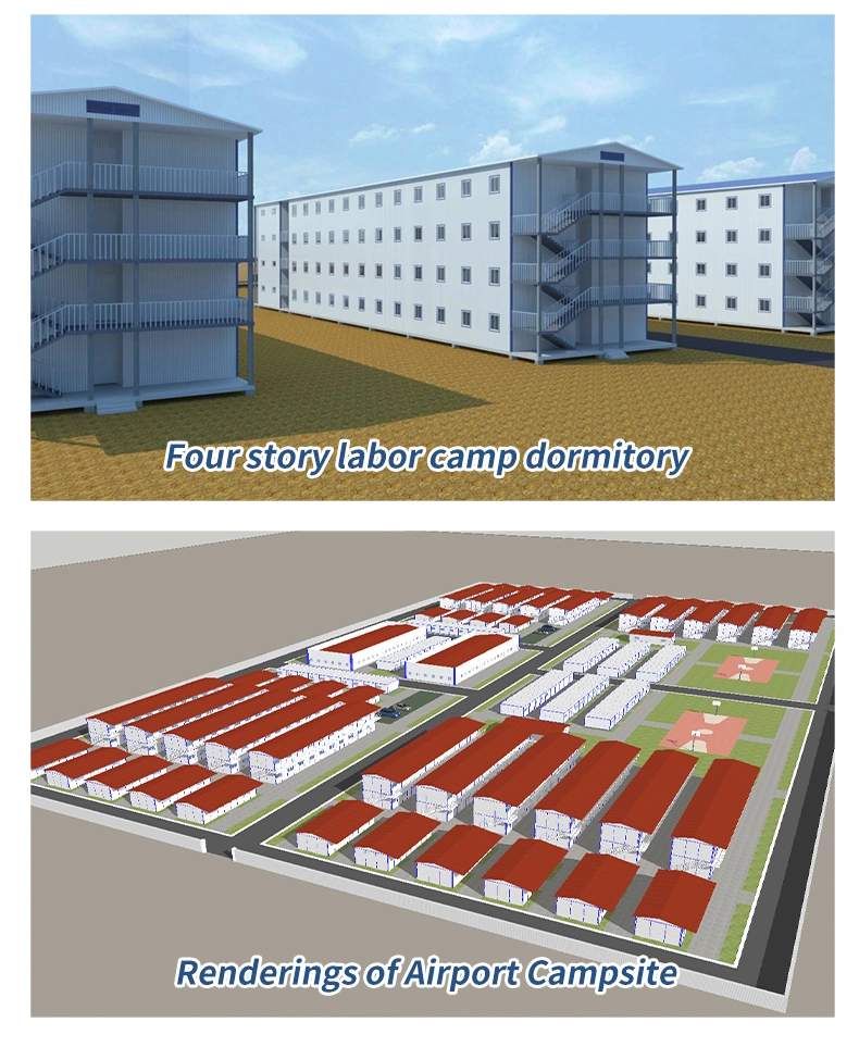 Steel Structure+Sandwich Panel Labor Camp Prefabricated Apartments Building Prefab Home