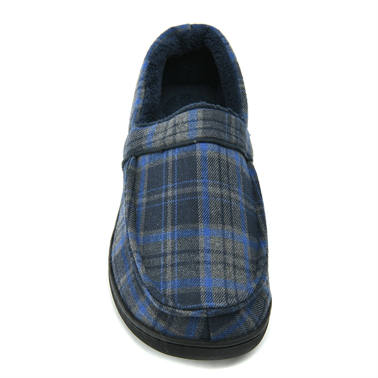 House Check Plaid Casual Shoes Memory Foam Bedroom Indoor Moccasin