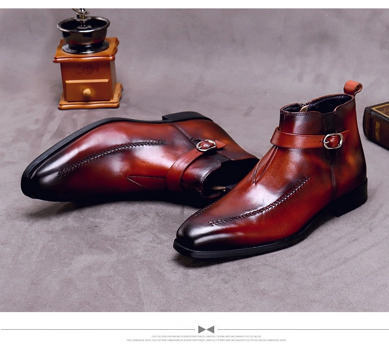 Elegant Classic Style Leather Men&prime;s Dress Shoes