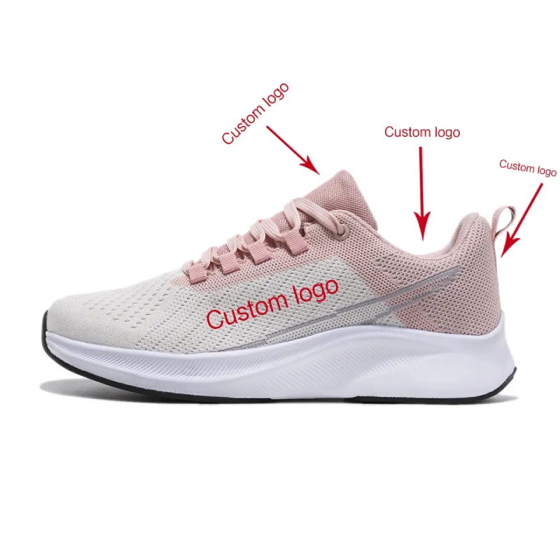 Adit Ladies Sneakers Knitted Sports Walking Style Shoes Custom Women Casual Shoes