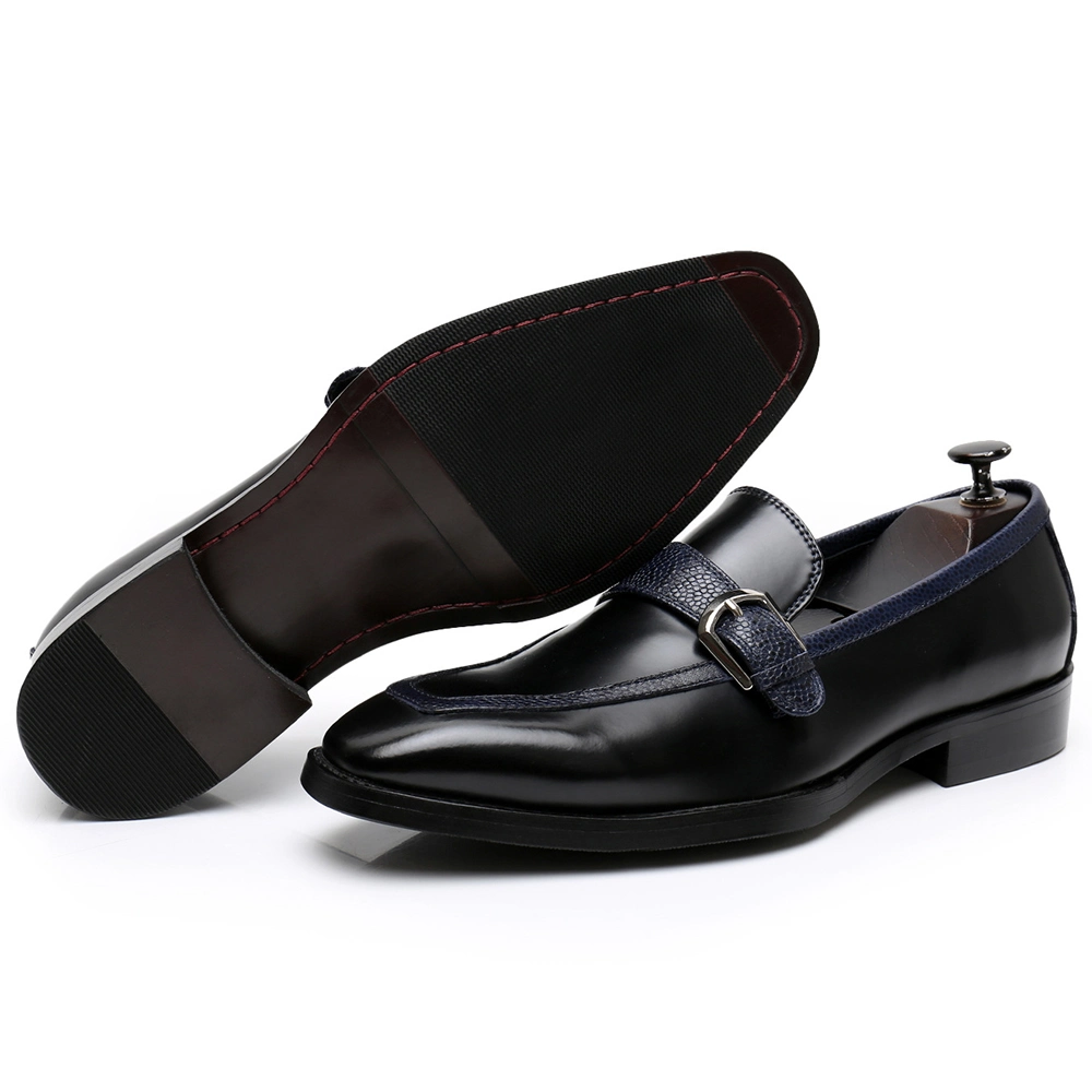 37--48 New Trendy Men&prime;s Leather Casual Shoes High-End Men Cow Leather Slip-on Loafers Genuine Leather Dress Shoes