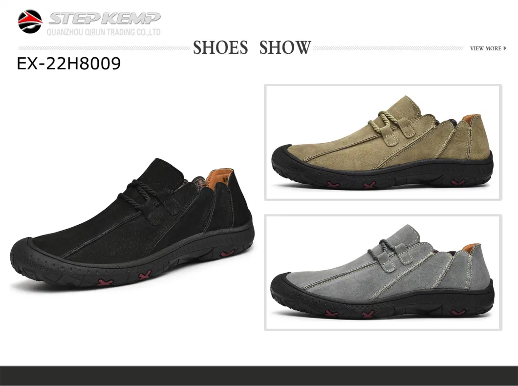 Men Non-Slip Rubber Sole Pig Leather Sport Style Safety Shoes Ex-22h8009