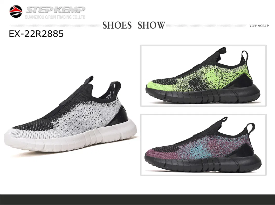 2022 Fashion Men&prime; S Flyknit Sneaker Casual Sport Running Slip-on Walking Shoes Ex-22r2885