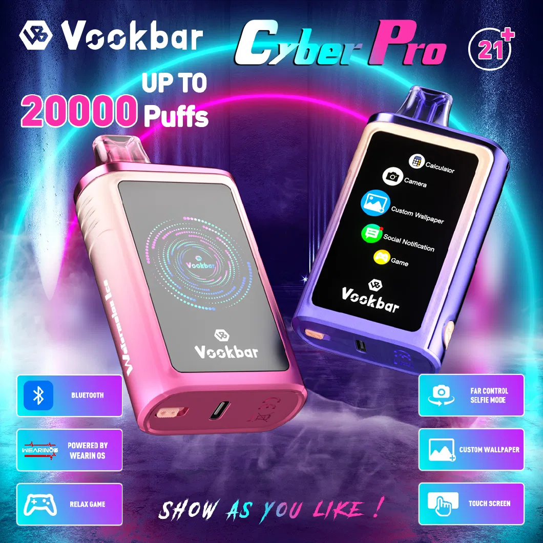 Vookbar Cyber PRO New 20000puff British Zbood Mrvi Flex Slim Tabacco Random Vapor Vape