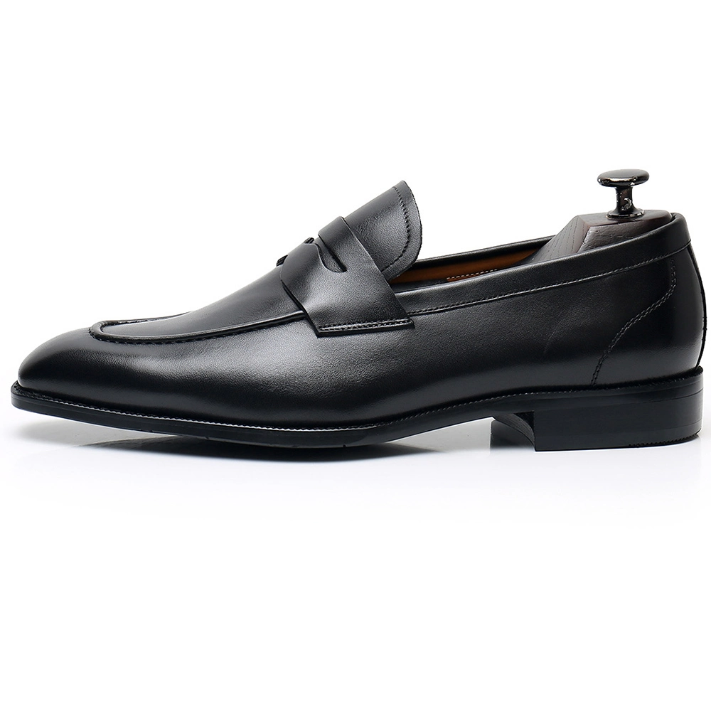 Italian Men Dress Shoes Penny Loafers Driving Flat Comfortable Soft Shoes Made of Genuine Leather