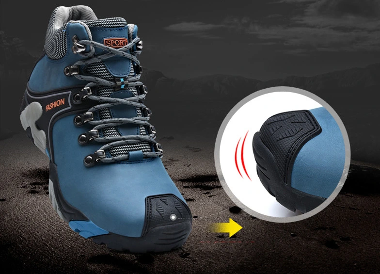 Mountain Climbing Shoes Waterproof Anti-Slip Trekking Sneakers Ankle Men Hiking Shoes