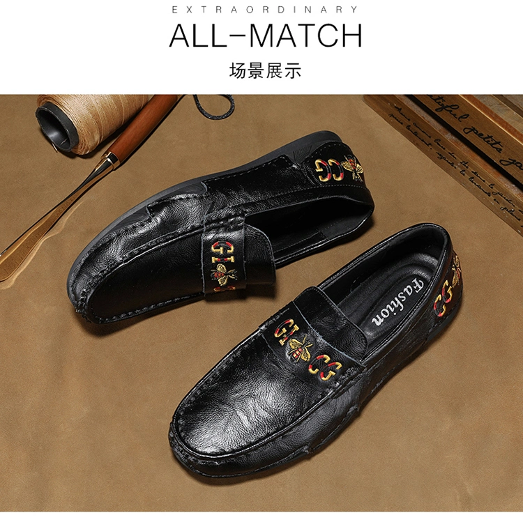 Zonxuanmen Casual Shoes Fashion Men Shoe Handmade Suede Genuine Leather Mens Loafers Moccasins Slip on Men&prime;s Flats Male Driving Shoes