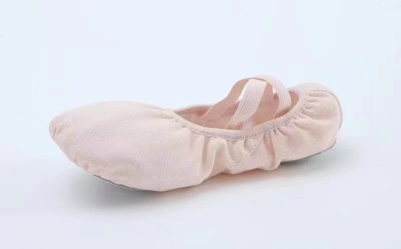 High Quality Pink Tan Stretch Canvas Ballet Shoe