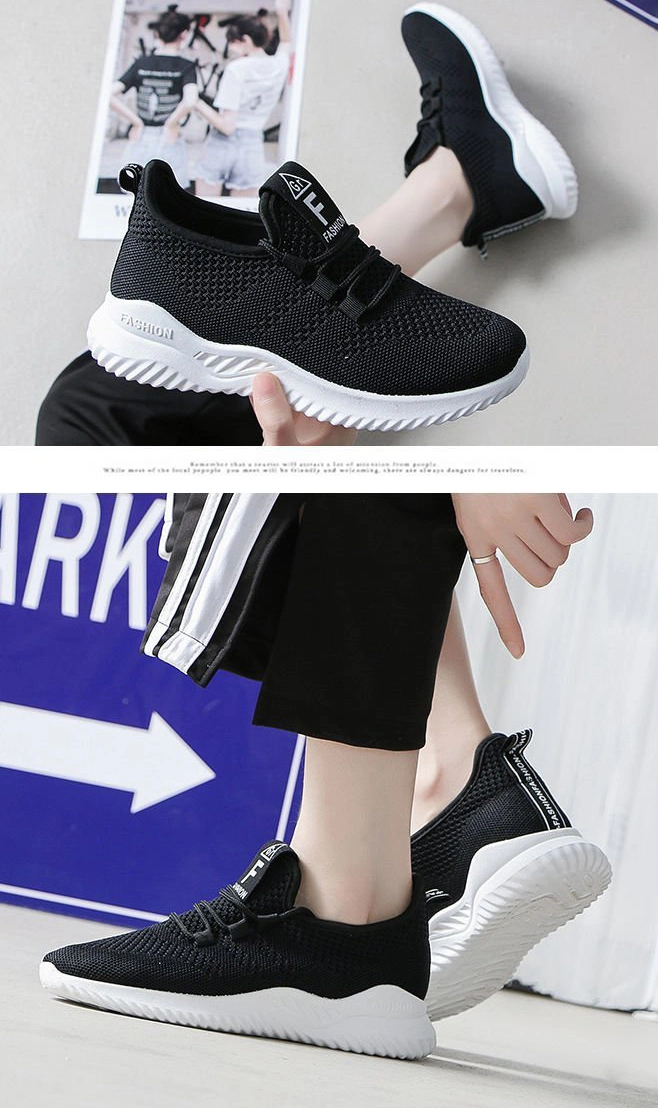 Women Fly Woven Sport Shoes Fashion Sneakers Athletic Gym Shoe