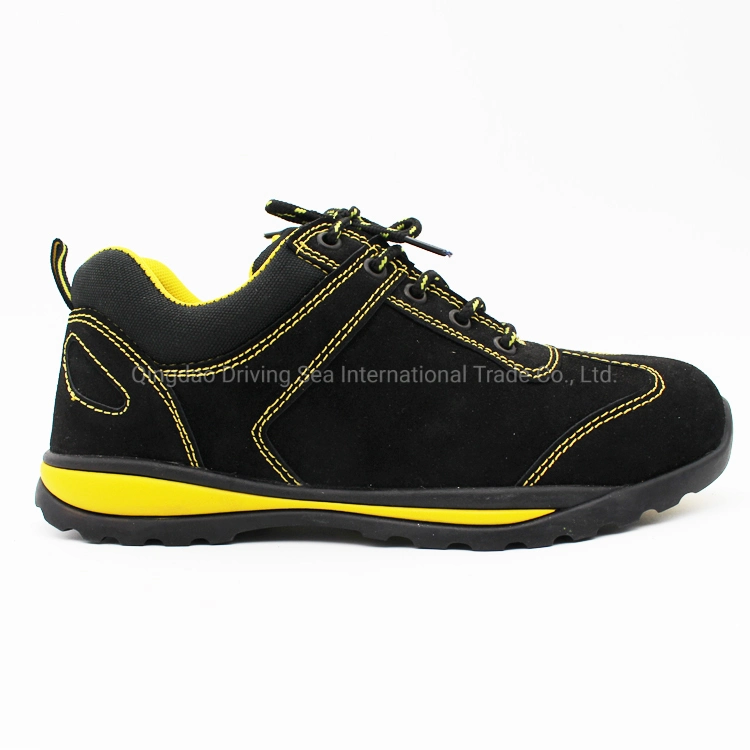 Suede Leather Rubber PU Sole Steel Toe Sport Safety Shoes