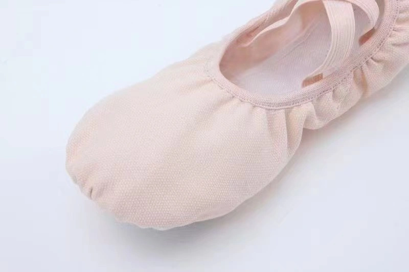 High Quality Pink Tan Stretch Canvas Ballet Shoe