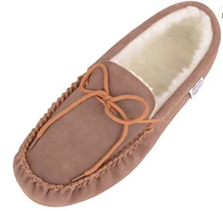 Men&prime; S Wool Moccasins with Rubber Sole