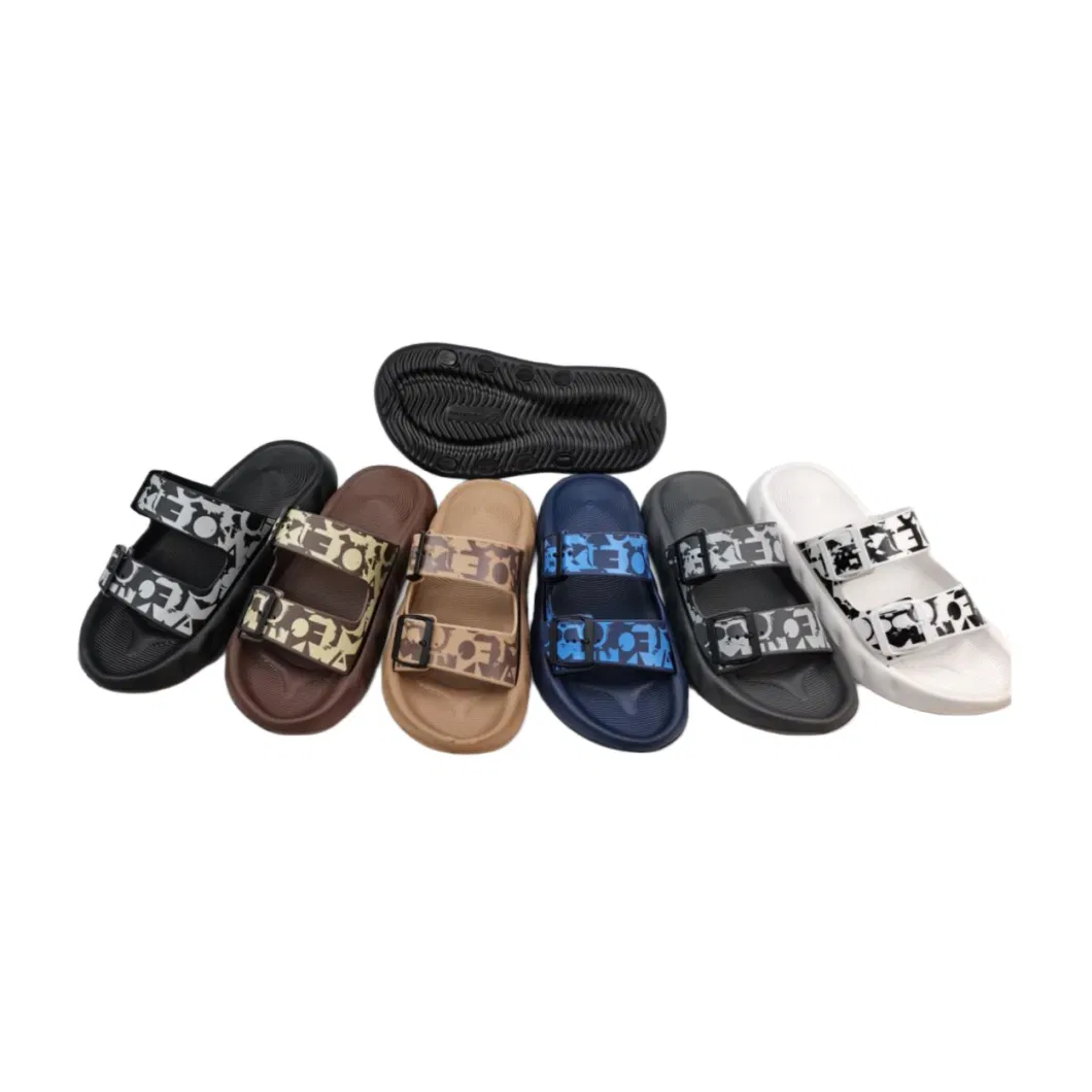 Wholesale Summer Flat Comfortable Beach Outdoor Leisure Sandals for Men Mules Shoes