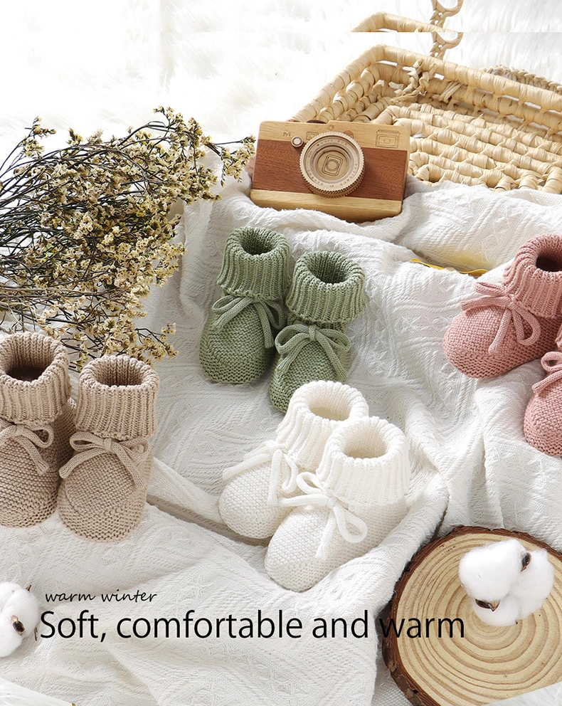 Top Ranking Newbron Baby Knitted Cototn Cute Soft Shoes