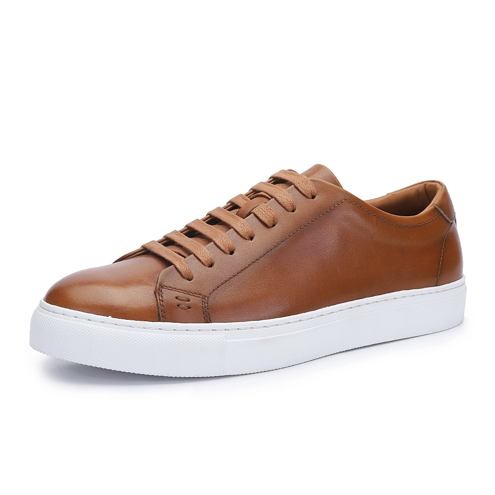 Lace-up Rubber Sole Leather Comfortable Casual Man Shoes