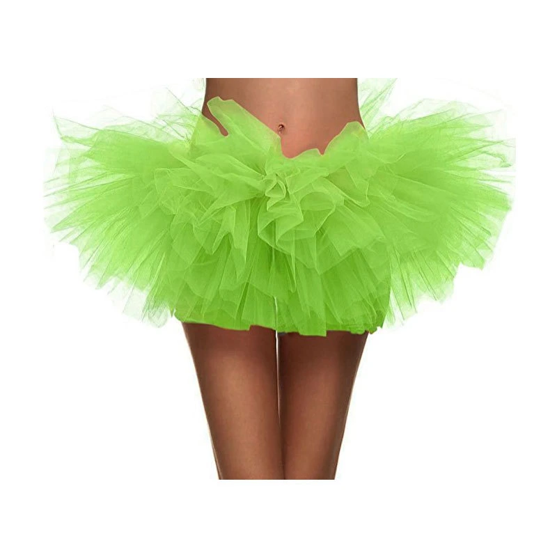 Customized Women Adult Mesh Tutu Skirt Princess Five Layers Elastic Waist Ballet Party Sexy Dance Skirts