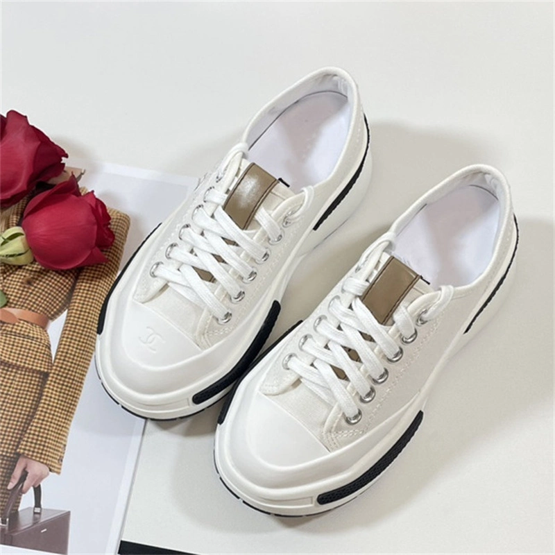 Designer Shoe Stylish Canvas Thick Sole Women Walking Style Leisure Wear Comfortable Lady Ins Hot Sneakers Female Girls Shoes