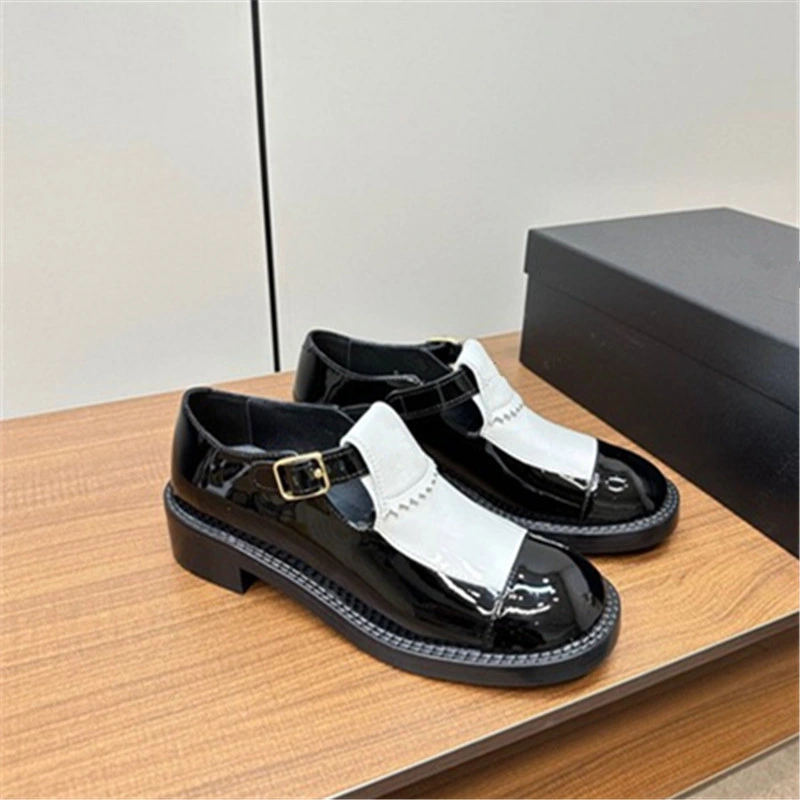 Patent Leather Doll Loafers High Quality Women&prime;s Shoes