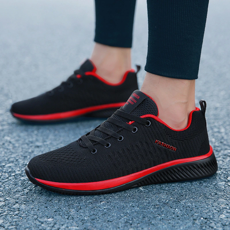 Breathable Flyknit Athletic Sports Shoes for Men Fashion Walking Flat Shoes Cheap Price Comfort Stock Running Shoes Youth Shoes Sporting Shoes Casual Shoes