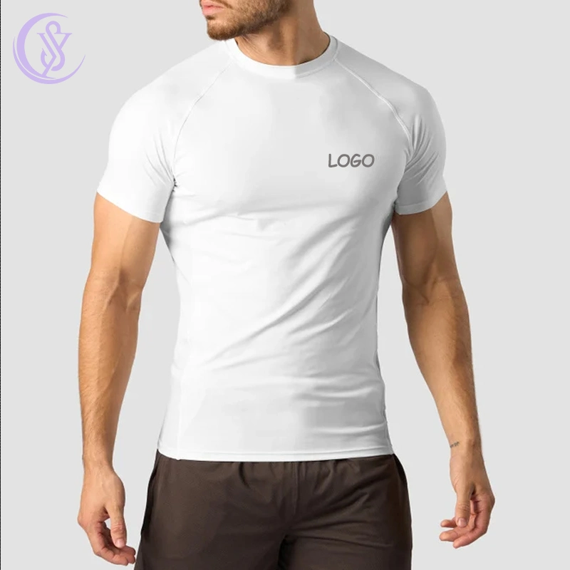 Everyday Light Weight Breathable Free Sample Polyester Training Workout Muscle Men&prime;s Tee Shirts