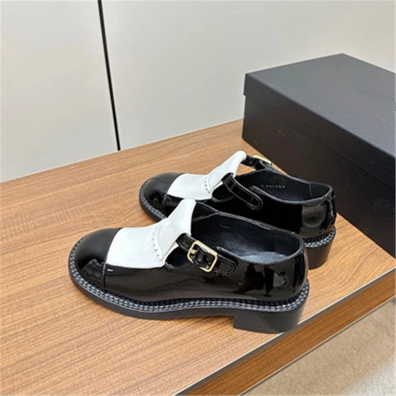 Patent Leather Doll Loafers High Quality Women&prime;s Shoes