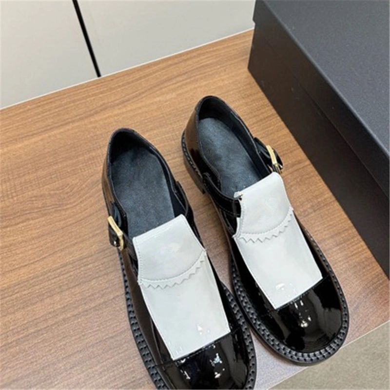 Patent Leather Doll Loafers High Quality Women&prime;s Shoes