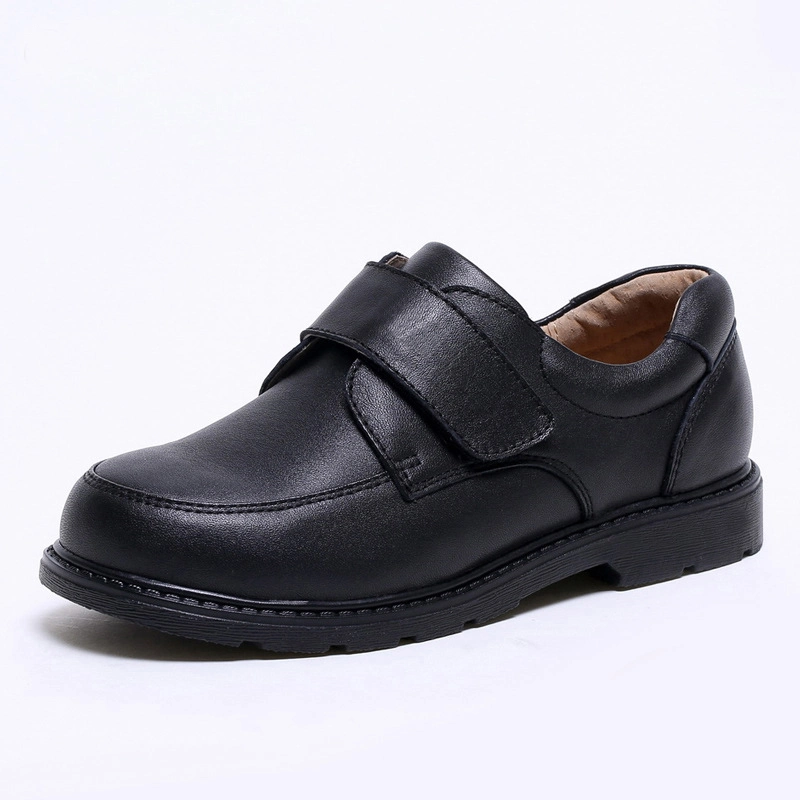 Boys Black Leather School Shoes