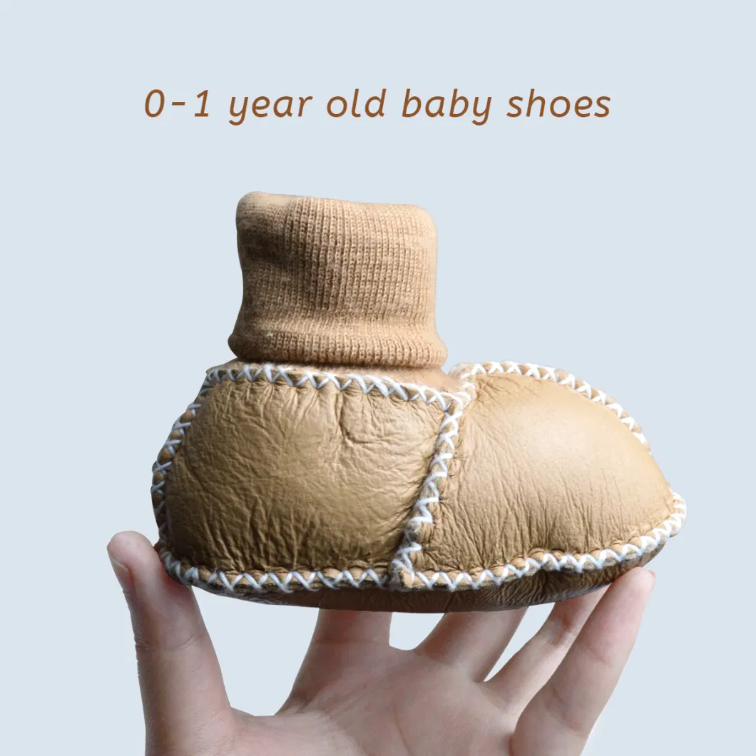 Baby Boy Sheepskin Suede Boots Soft Sole Baby Walking Shoes