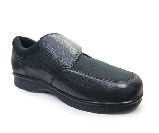 Wide Leather Shoes with Seamless Lining Extra Depth for Preventing Diabetic Foot