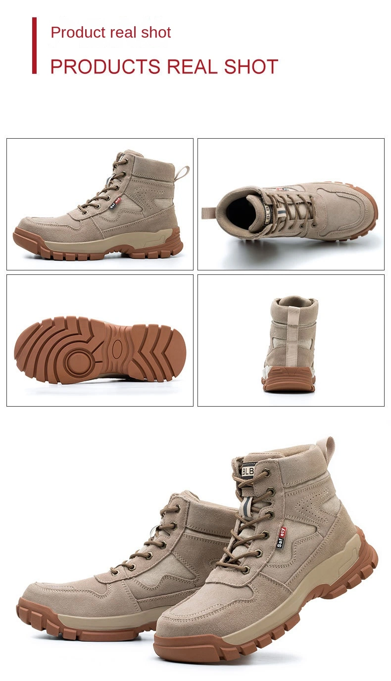 New Plush Insulation, Suede Leather, Anti Slip, Wear-Resistant Labor Protection Shoes, Anti Impact, Anti Puncture, and Spark Resistant High Top Protective Shoes