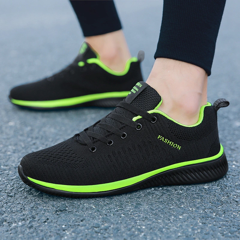 Breathable Flyknit Athletic Sports Shoes for Men Fashion Walking Flat Shoes Cheap Price Comfort Stock Running Shoes Youth Shoes Sporting Shoes Casual Shoes