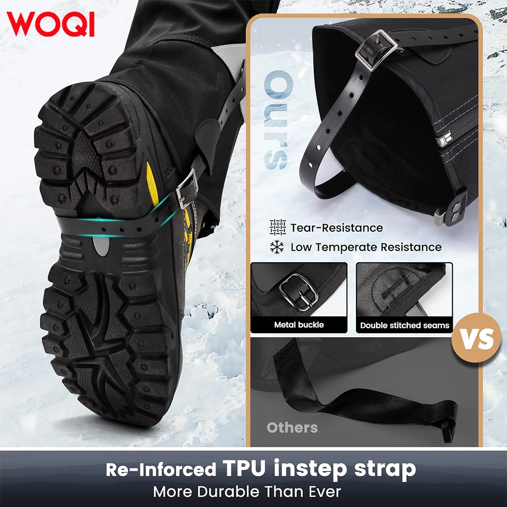 Waterproof and Lightweight Walking Leggings with Zipper Adjustable Shoe Straps Suitable for Outdoor Hiking and Hunting