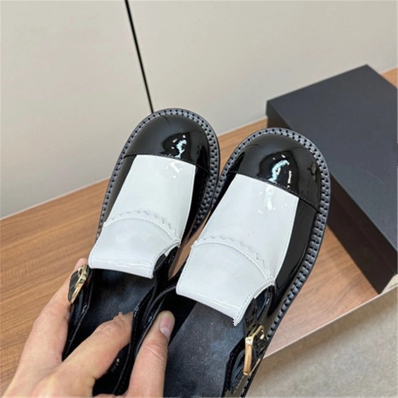 Patent Leather Doll Loafers High Quality Women&prime;s Shoes