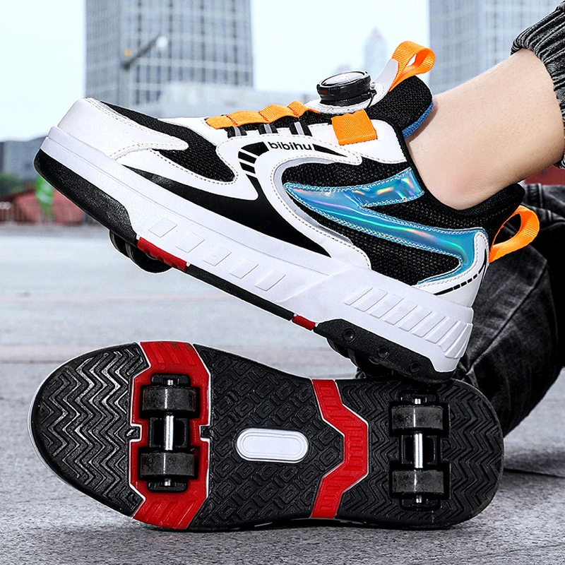 Four-Wheeled Walking Wholesale Roller Running Colorful Lightweight Skate Shoes