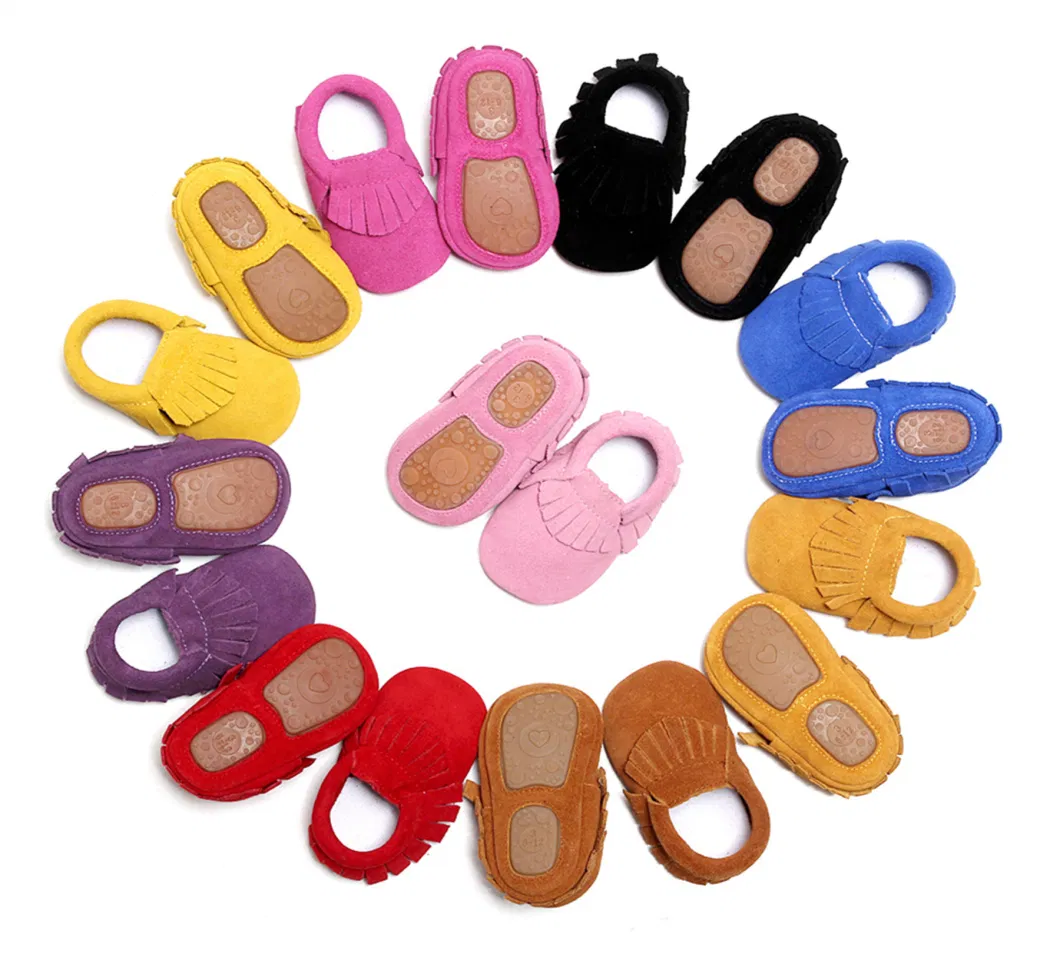 America Pink Suede Moccasins Baby Shoes Mix Colors Toddler Kids Shoes for Soft Sole Boys Shoes