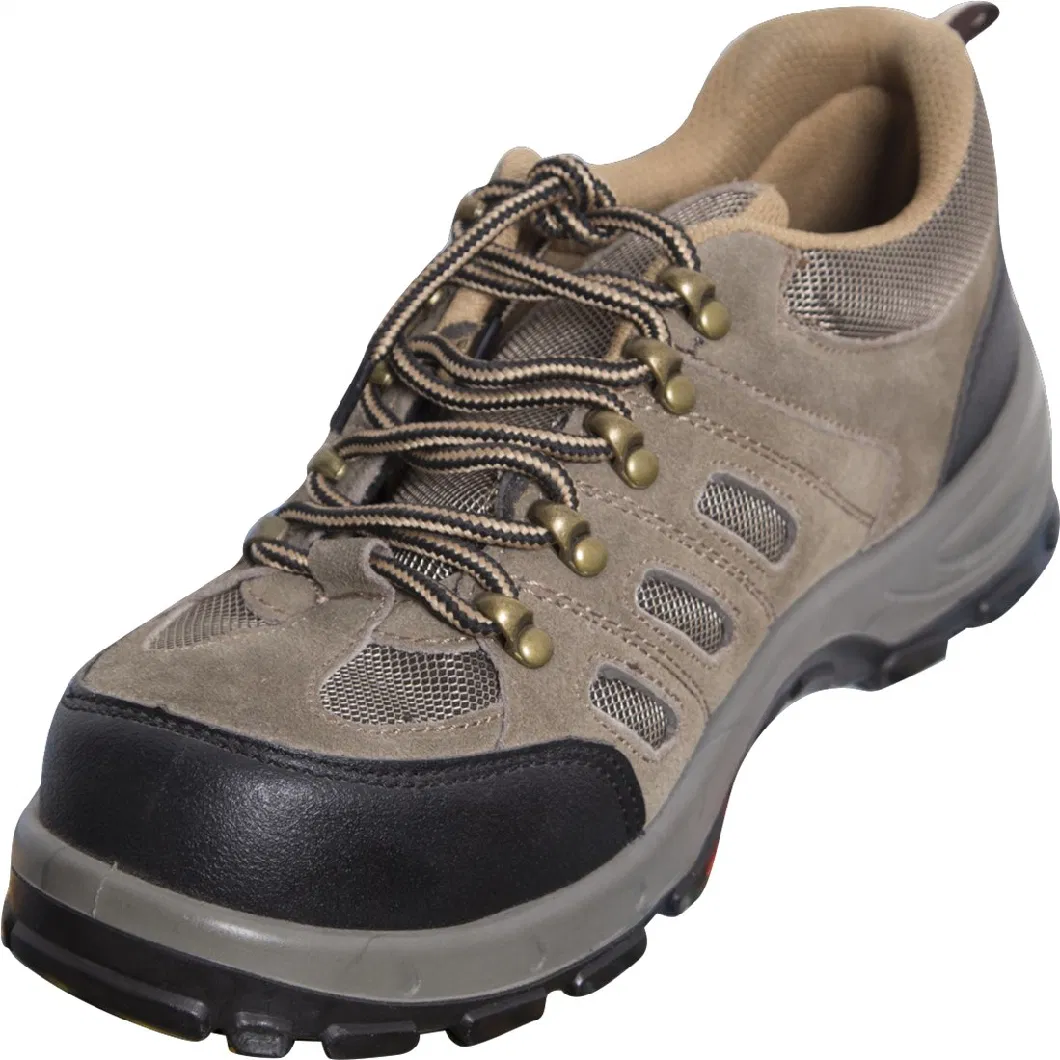 Casual Safety Shoes with Suede Leather and Mesh Mix Upper-47