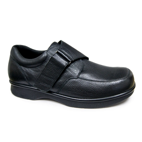 Wide Leather Shoes with Seamless Lining Extra Depth for Preventing Diabetic Foot