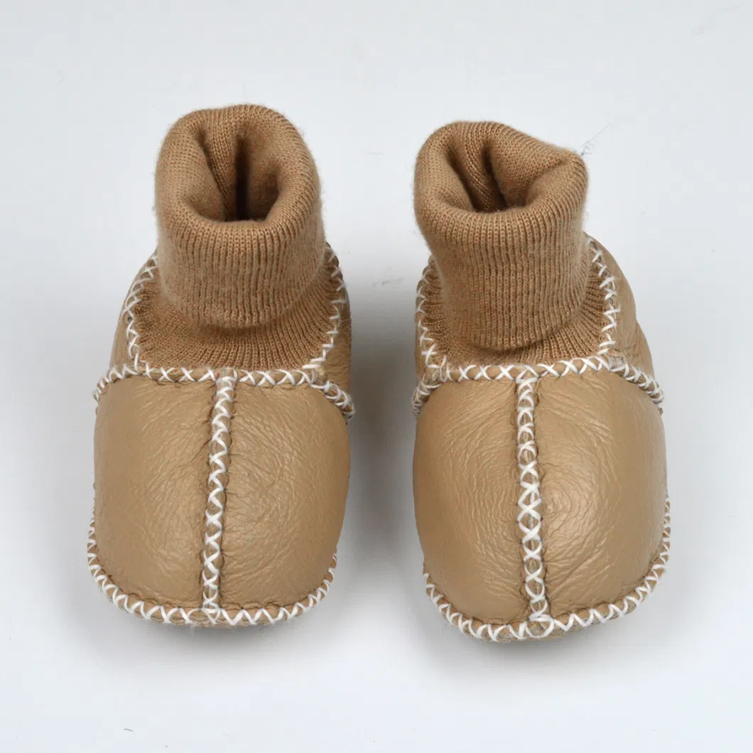 Baby Boy Sheepskin Suede Boots Soft Sole Baby Walking Shoes