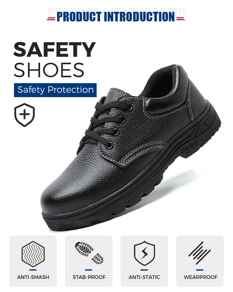 Safety Sneakers Men Non-Slip Safety Shoes Steel Toe PU Artificial Leather Work Anti Slip ESD Shoes