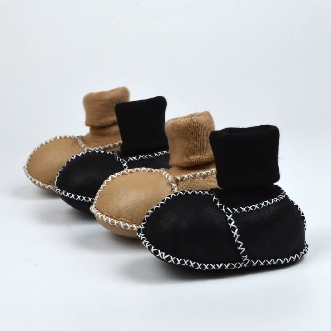 Baby Boy Sheepskin Suede Boots Soft Sole Baby Walking Shoes