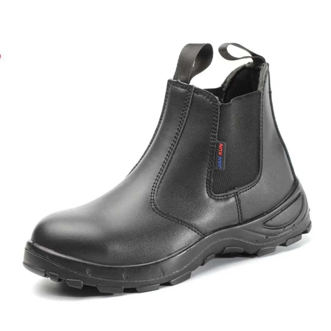 Chelsea Leather Work Safety Boots Shoes for Men with Steel Toe Cap